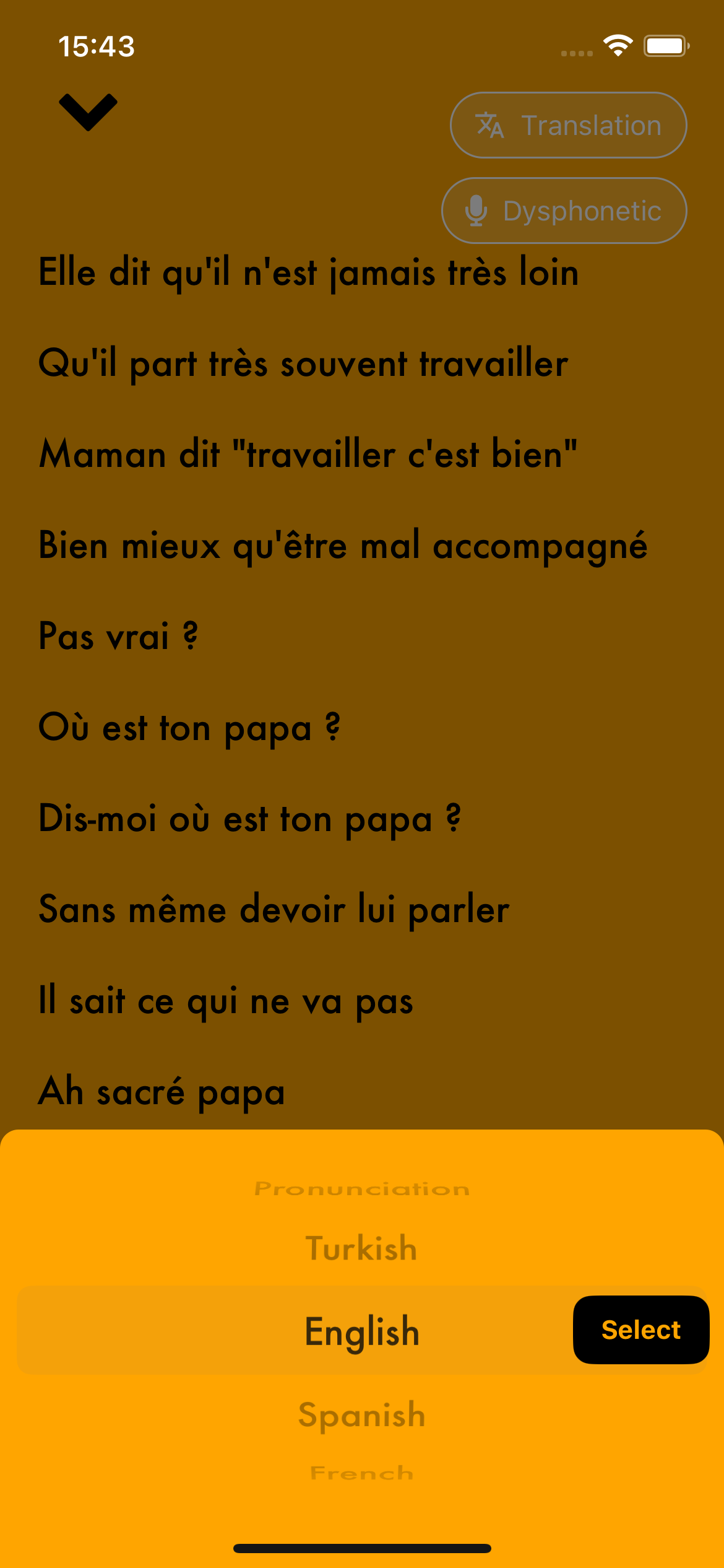 Translation Interface